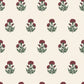 Image of Marigold Block Print in Ruby Wallpaper