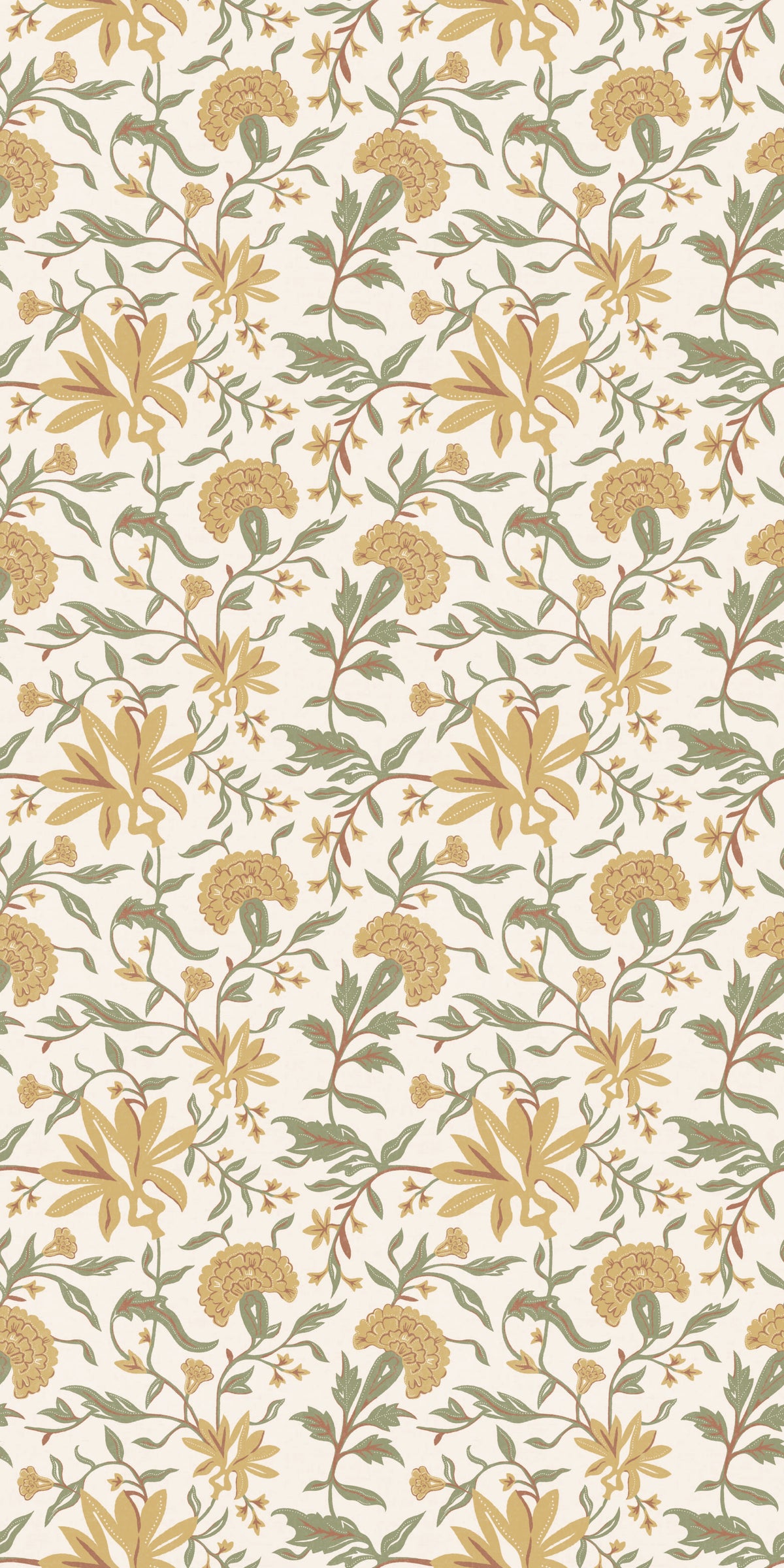 Image of Market Floral in Marigold wallpaper