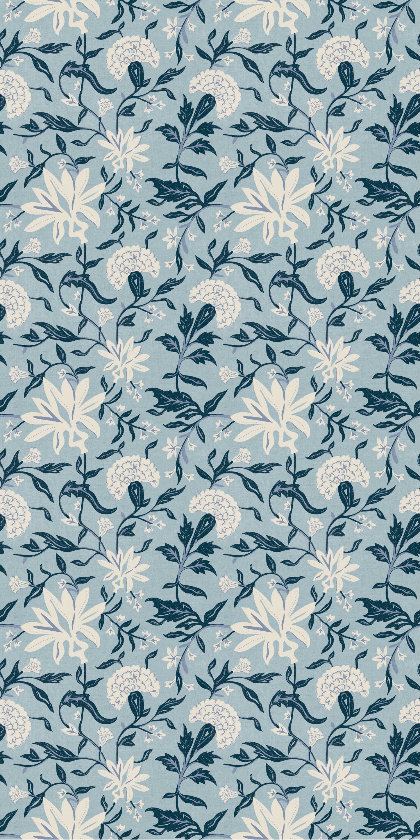Image of Market Floral in Bluebonnet Wallpaper