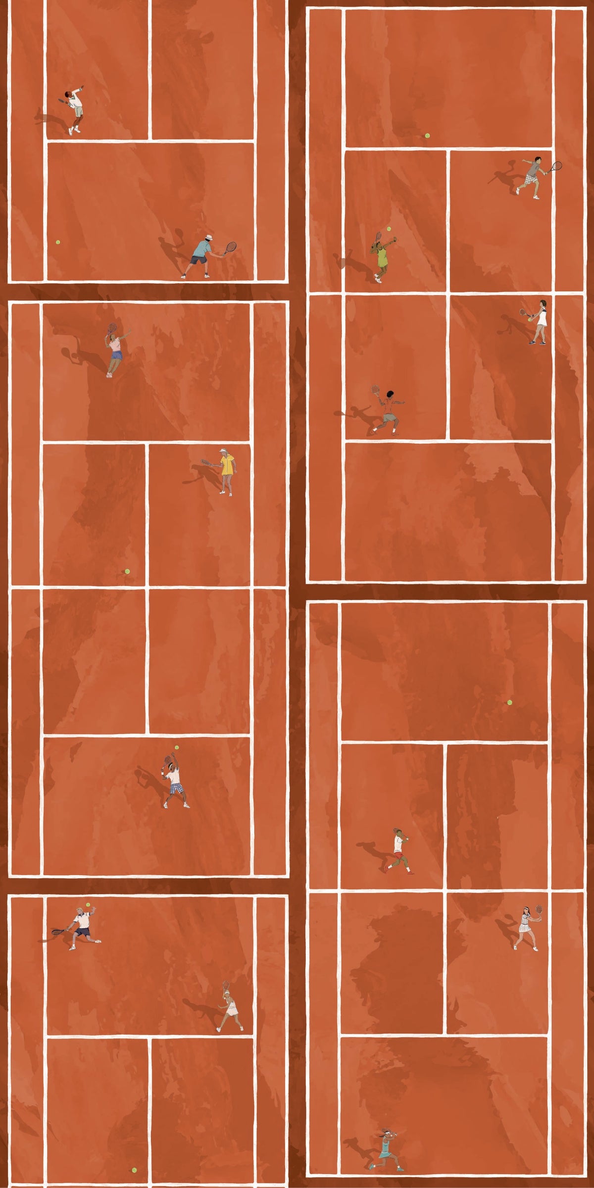 Image of Match Point in Clay Wallpaper
