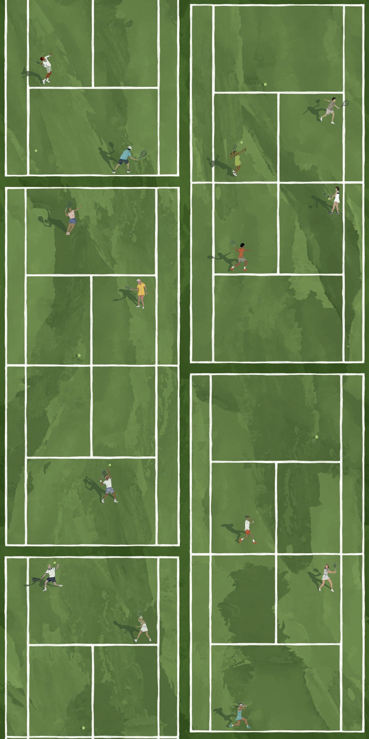 Image of Match Point in Grass Wallpaper