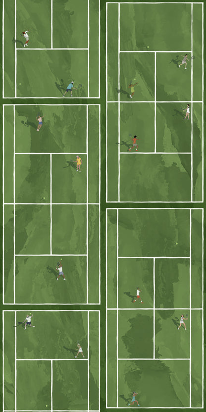 Image of Match Point in Grass Wallpaper