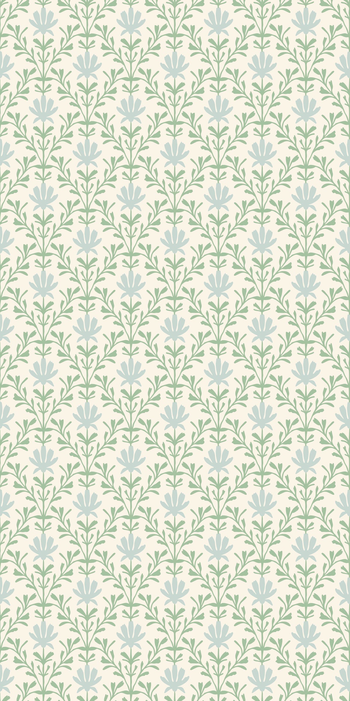 Image of Mist Floral in Antique White Wallpaper