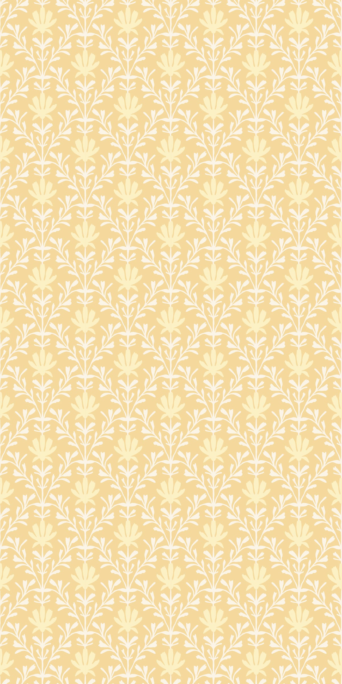 Image of Mist Floral in Lemon Bloom Wallpaper