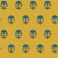Image of Nargis Block Print in Mustard/Blue Wallpaper