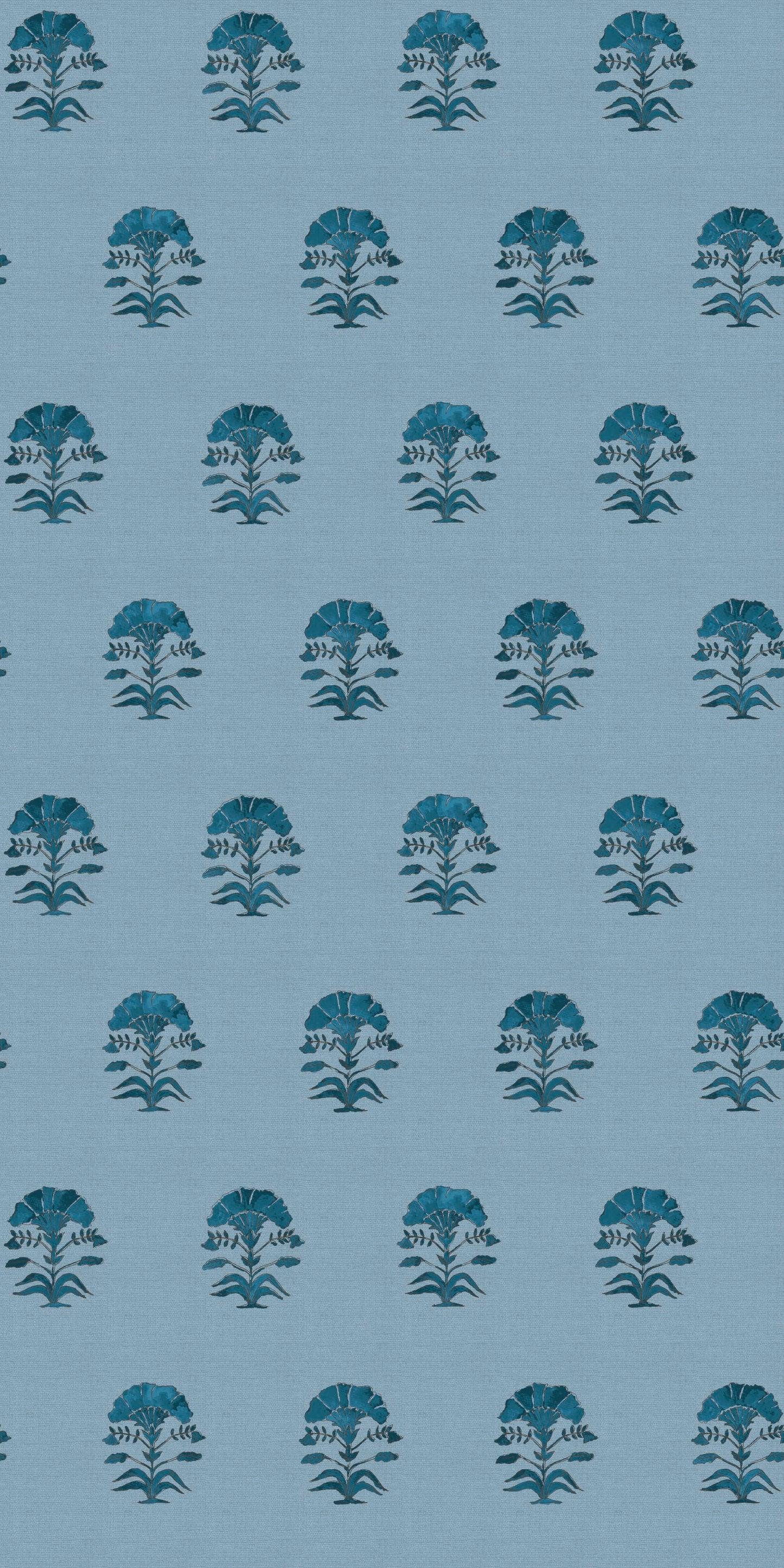 Image of Nargis Block Print in Denim/Indigo Wallpaper