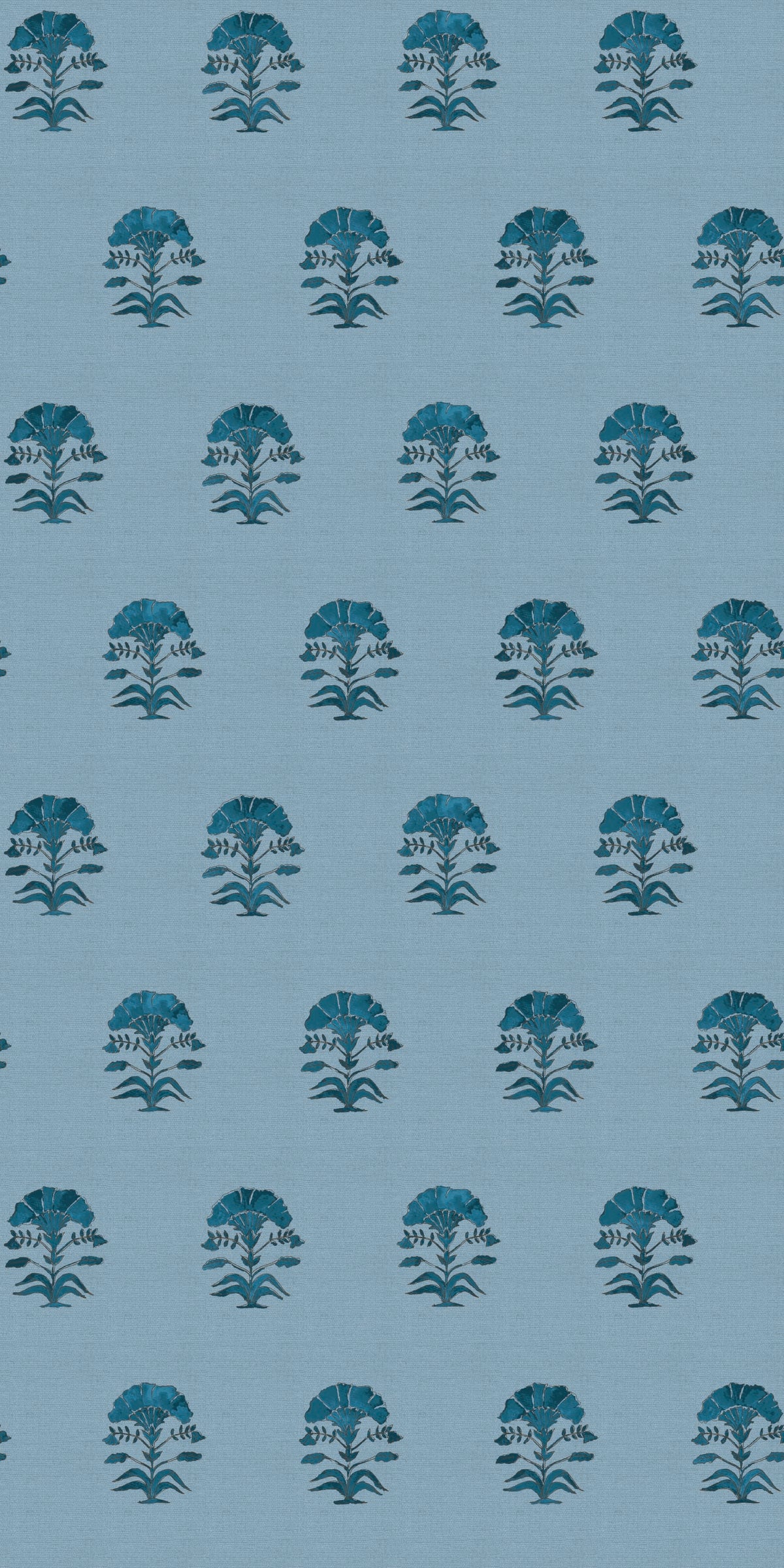 Image of Nargis Block Print in Denim/Indigo Wallpaper