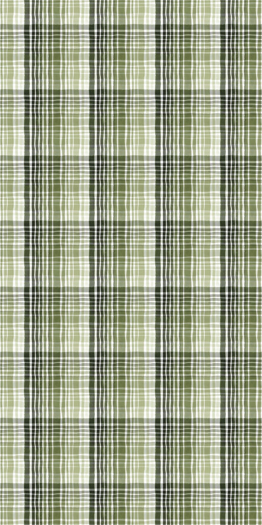 Image of Ombre Plaid in Green Wallpaper