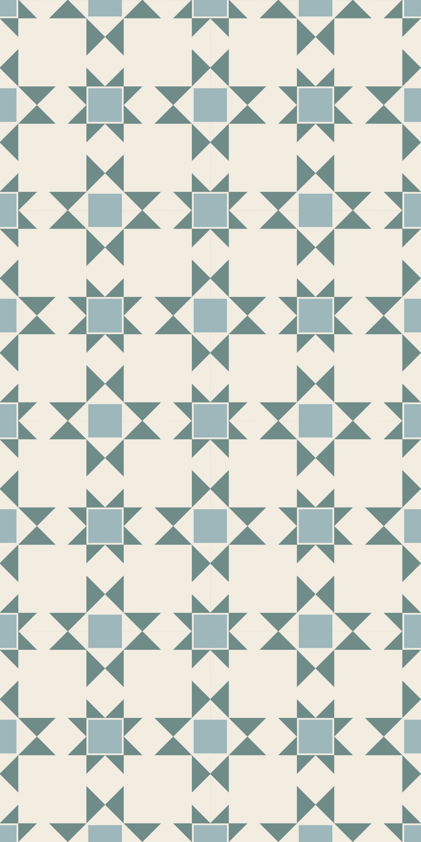 Patchwork Tile Decal Tile/Flooring in Lake Blue