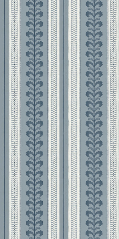 Image of Pickart Stripe in Denim Wallpaper