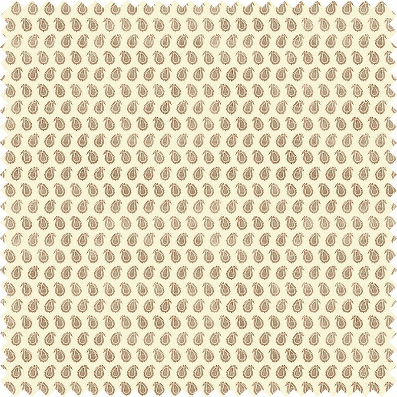 Pinewood Paisley Sheer Fabric in Mushroom color