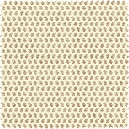 Pinewood Paisley Fabric Fabric in Mushroom