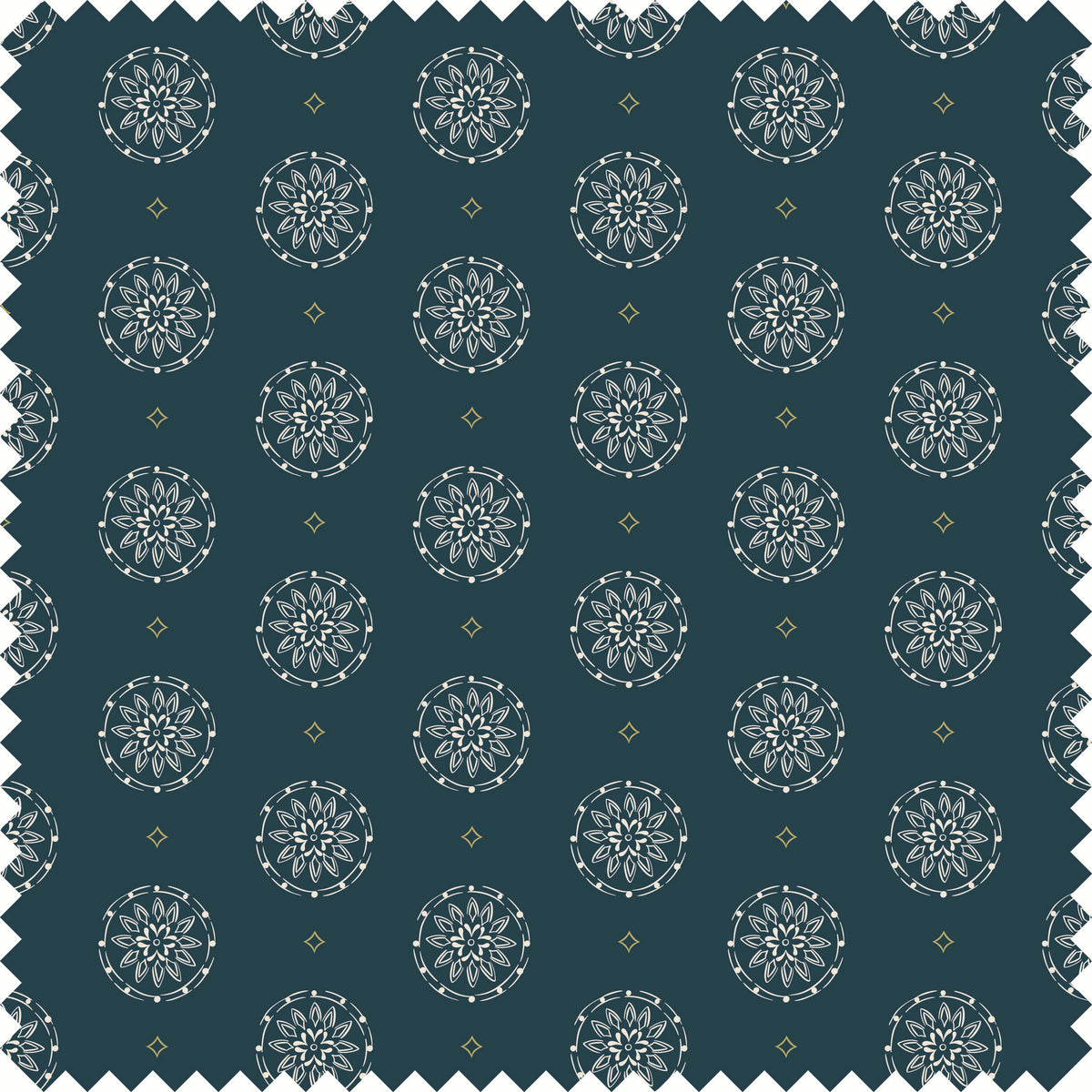Pinwheel Fabric Fabric in Navy