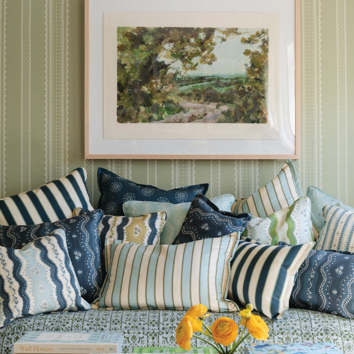 Pinwheel Fabric Fabric in Navy