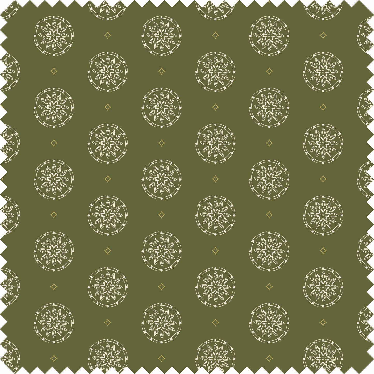 Pinwheel Fabric Fabric in Olive Green