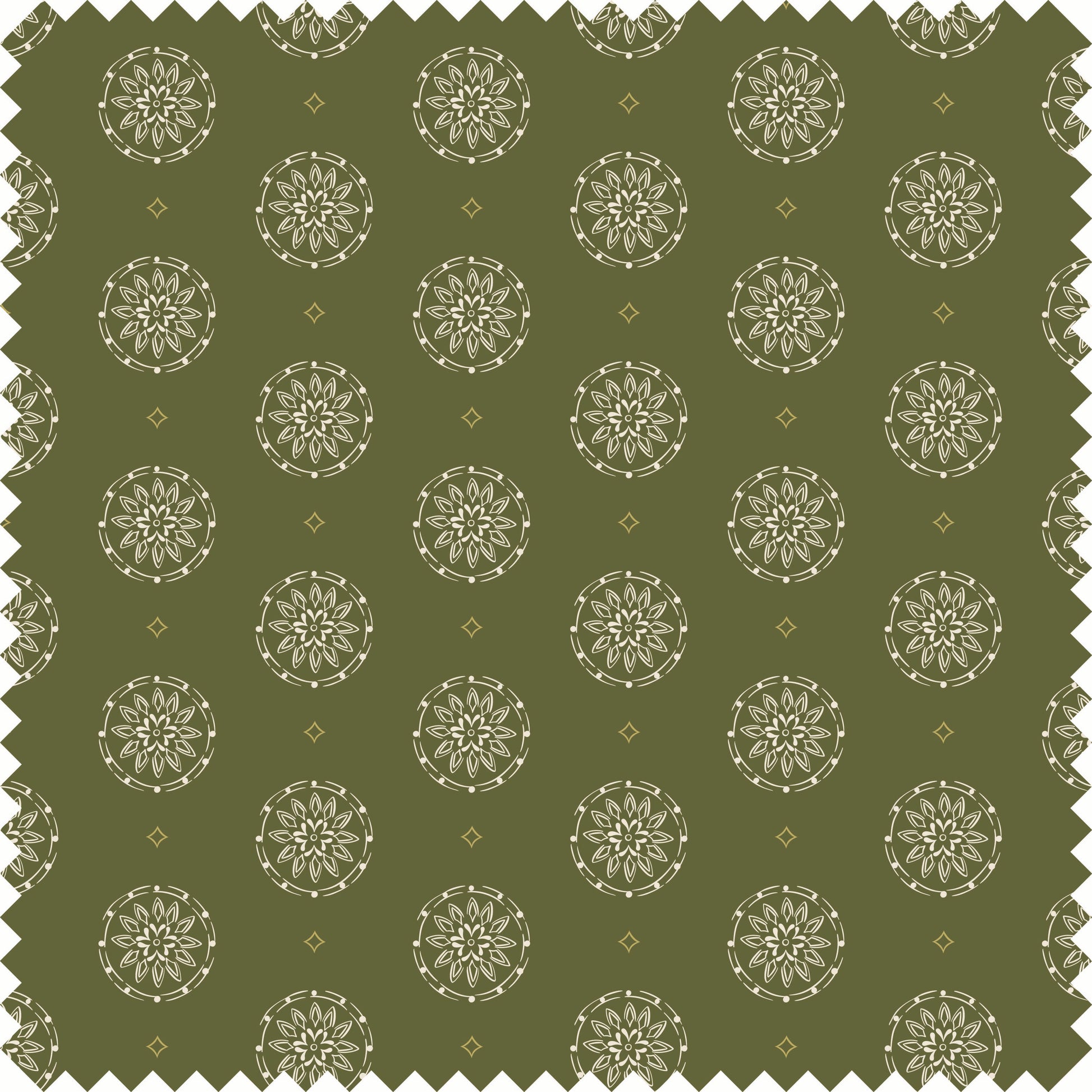 Pinwheel Fabric Fabric in Olive Green