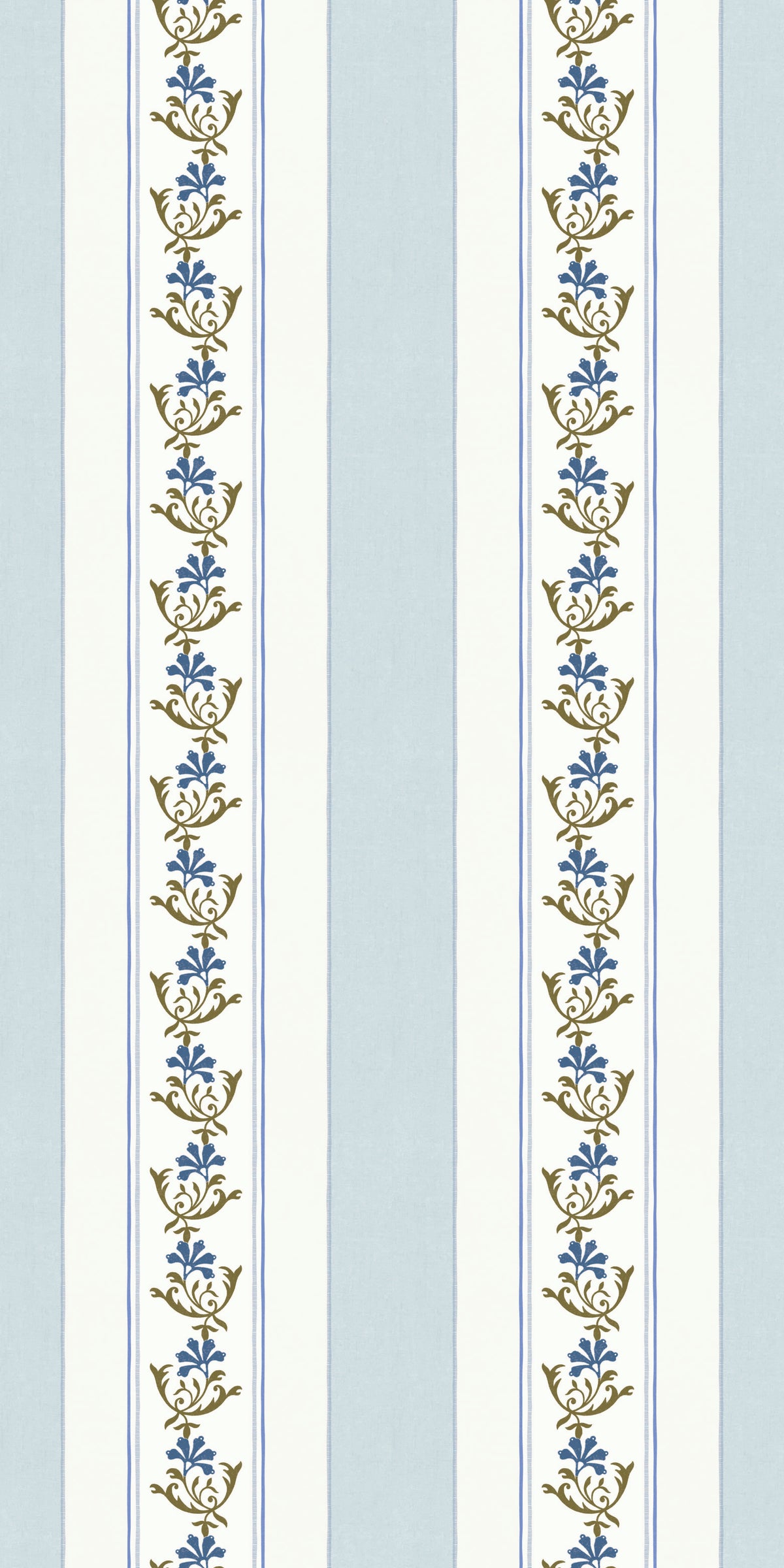 Image of Posey Stripe in Cornflower Wallpaper