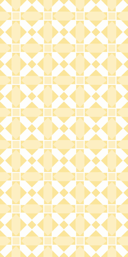 Quilt Block Tile Decal Tile/Flooring in Canary