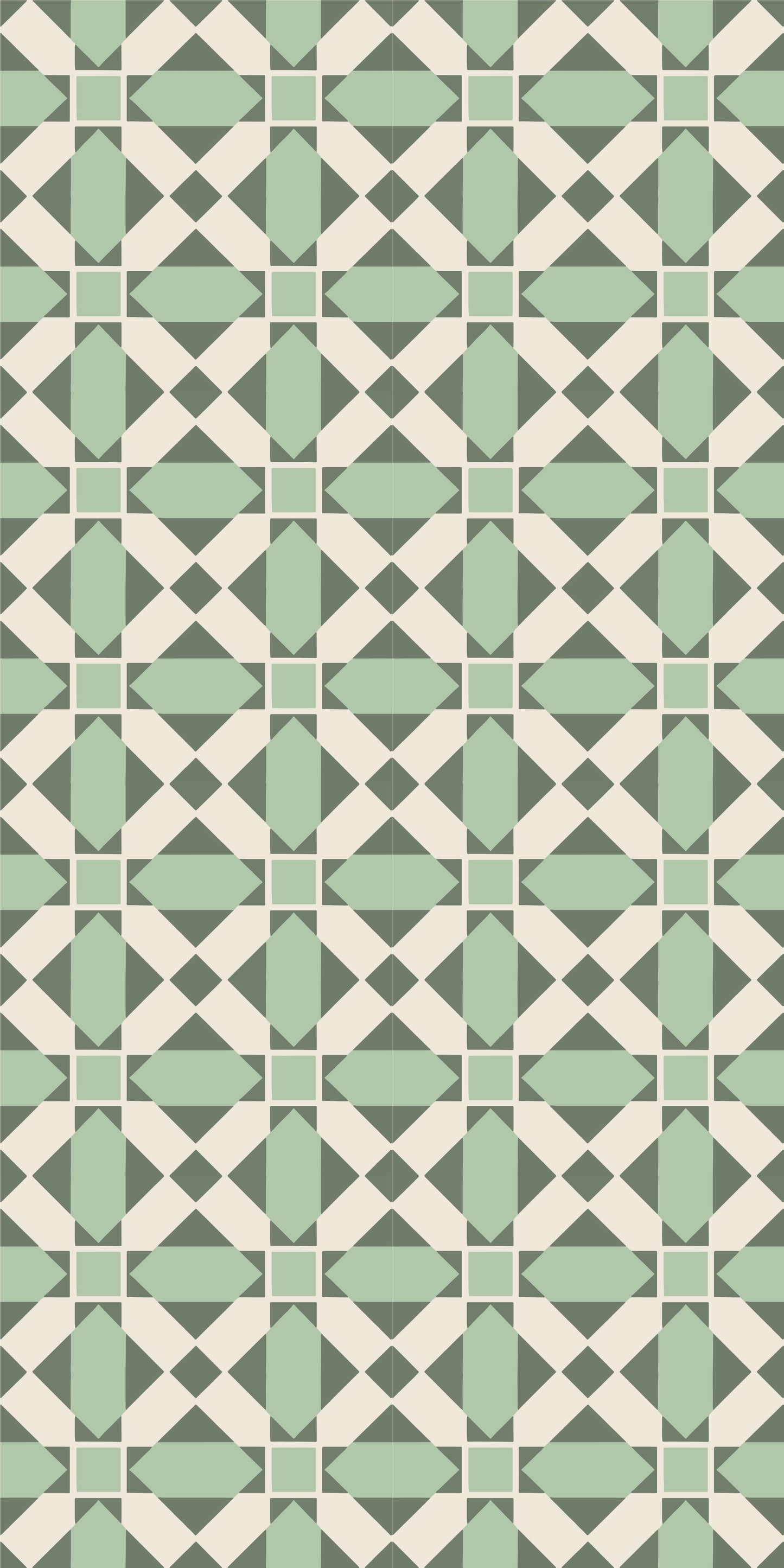 Quilt Block Tile Decal Tile/Flooring in Forest