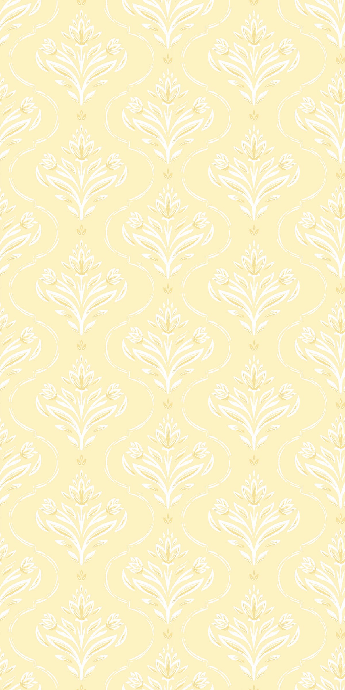 Image of Riviera in Buttercream Wallpaper