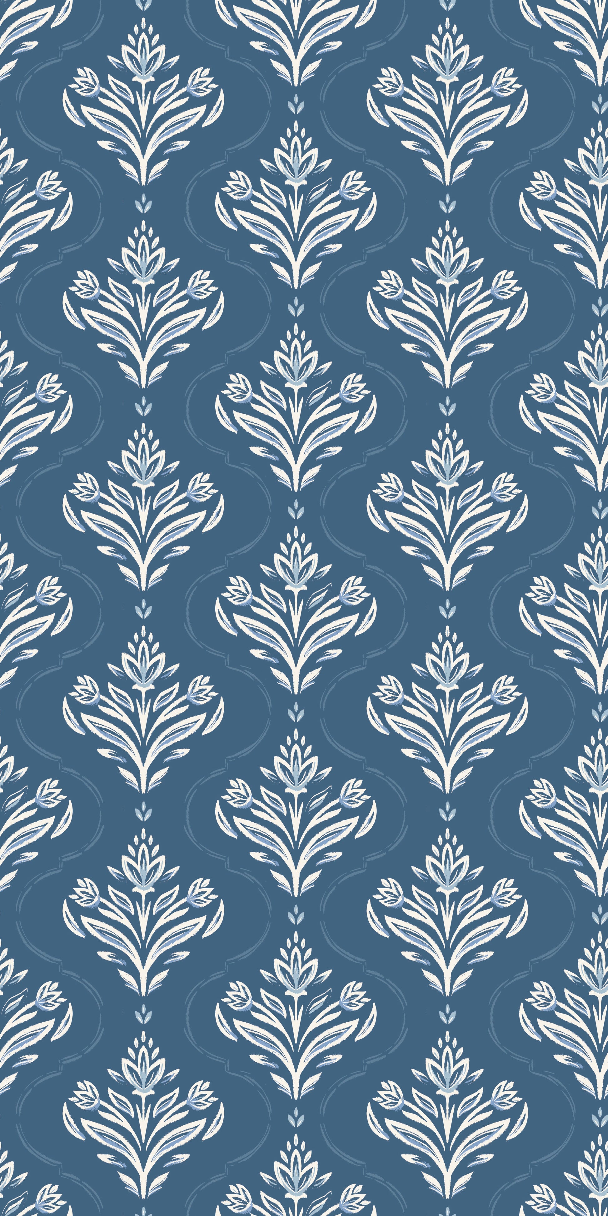 Riviera in Steel Blue wallpaper.