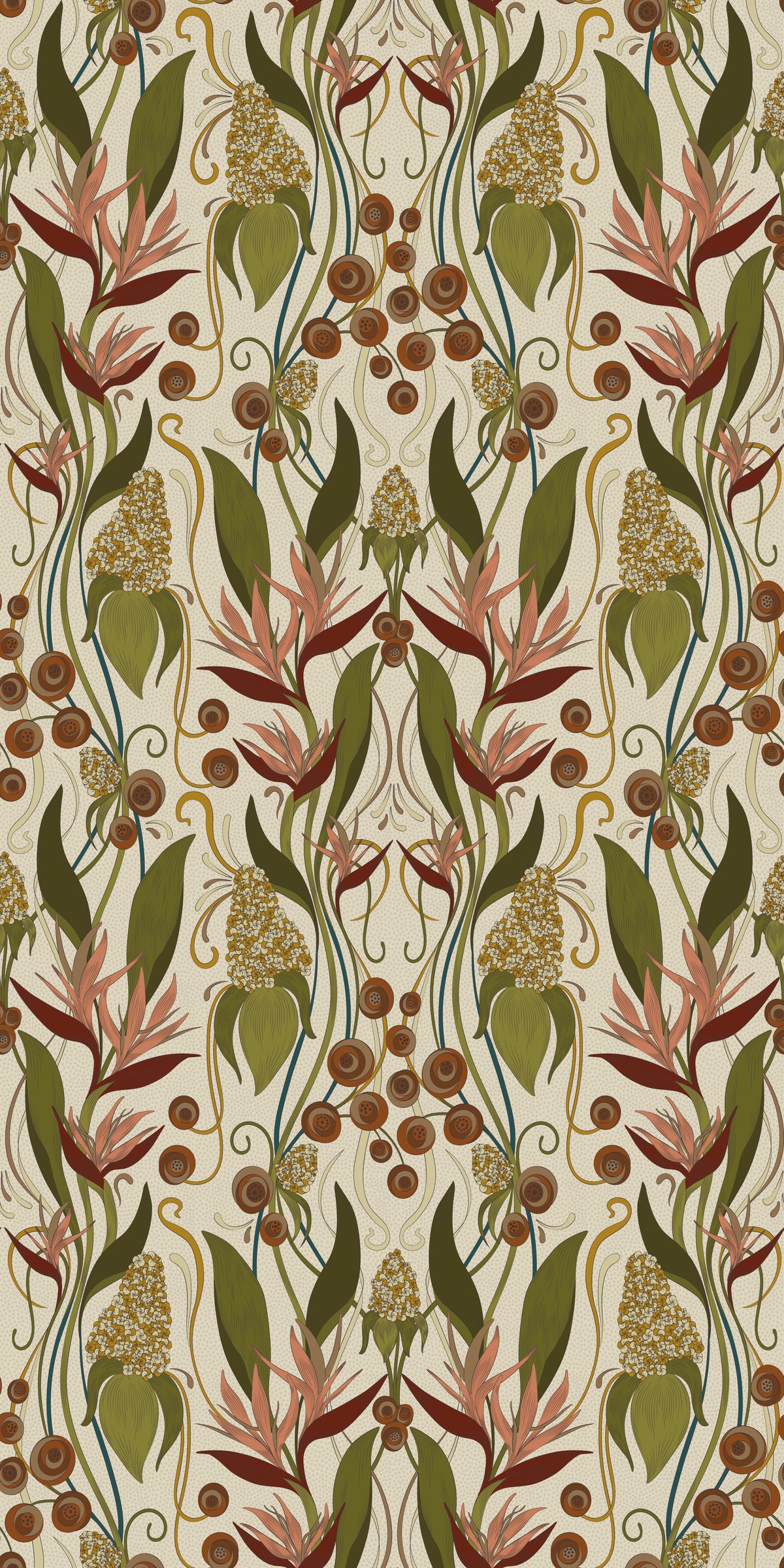 Image of Ruth's Garden in Velvet Magnolia Wallpaper