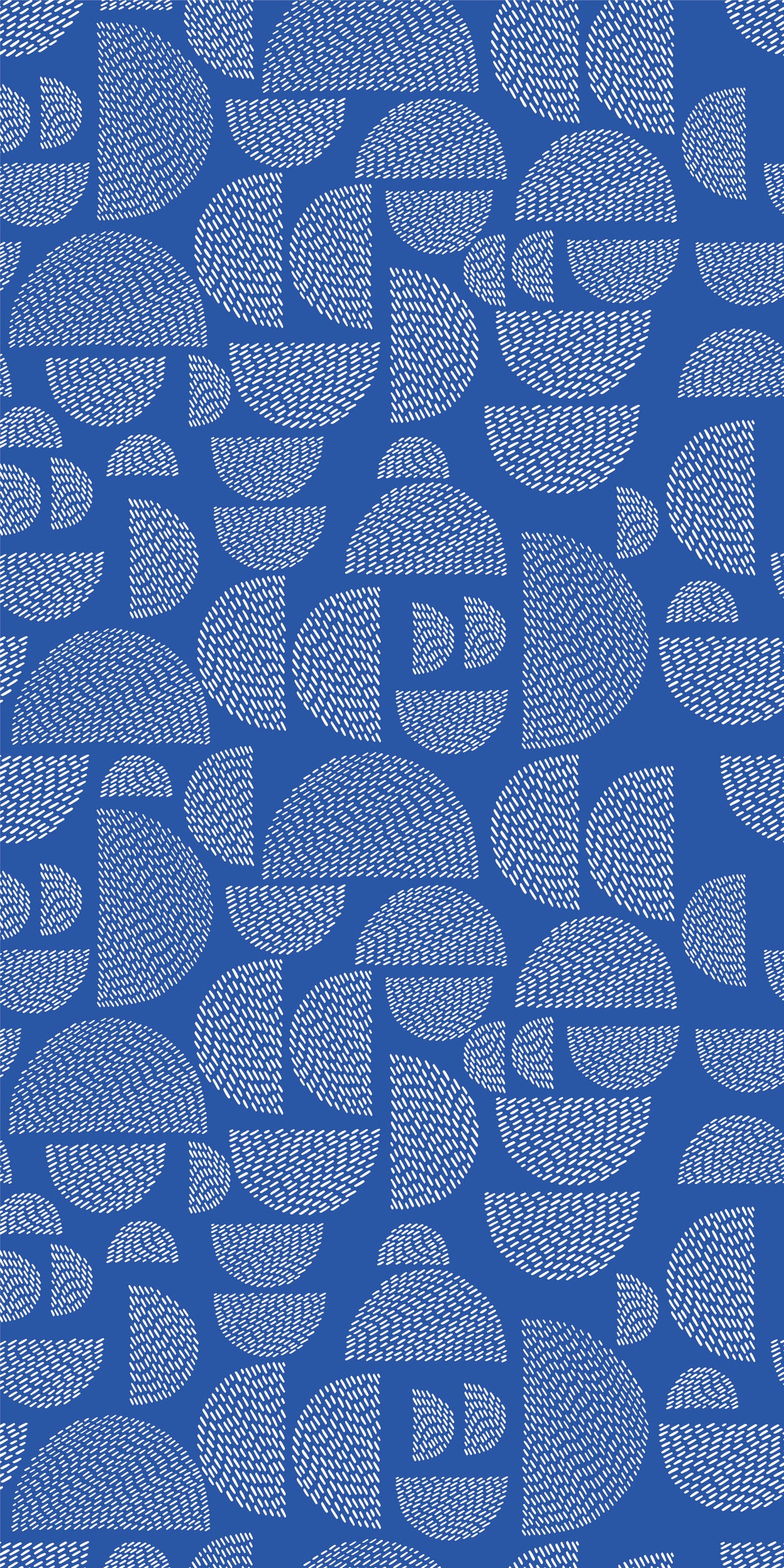 Image of Semi Stitched in Blue/White Wallpaper