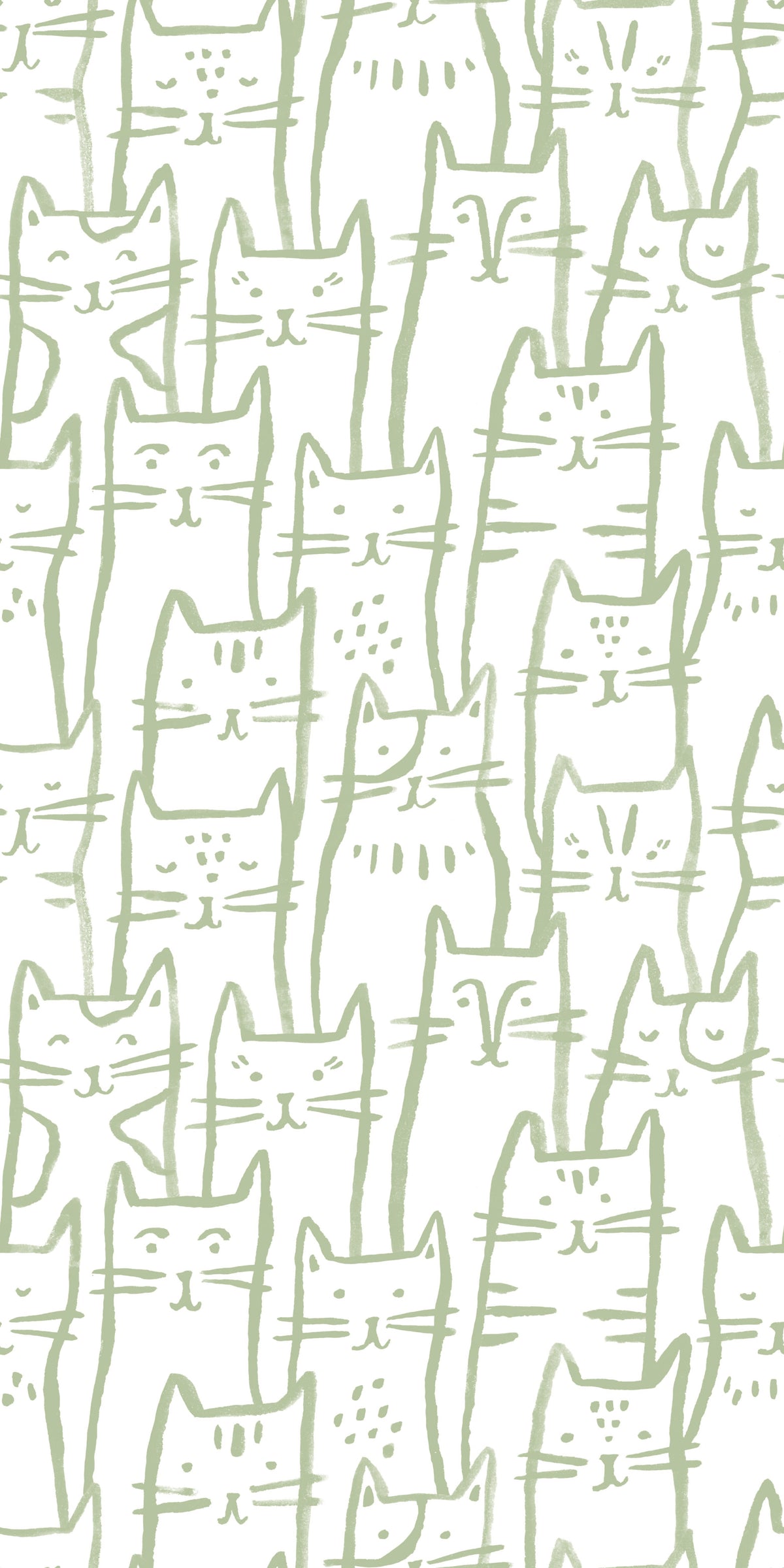 Image of Smitten Kitten in Grass Wallpaper