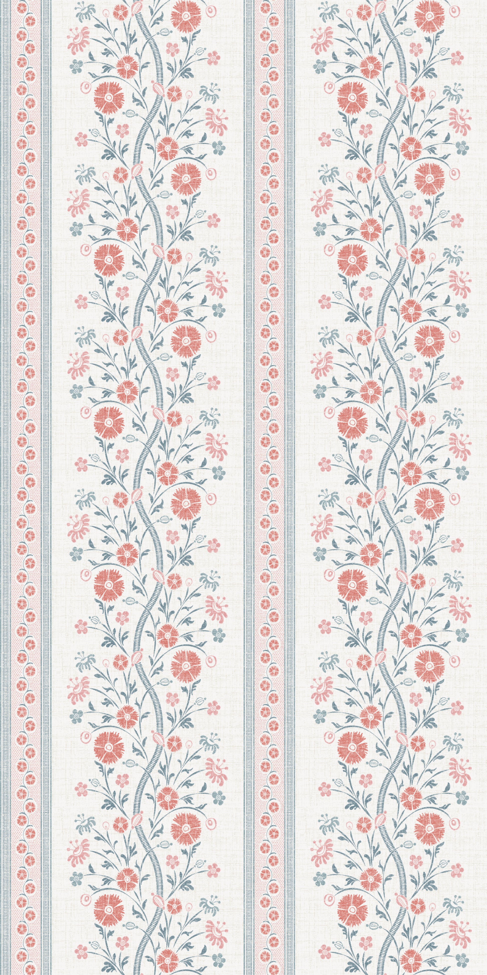 Image of Sophie Stripe in Coral Powder Wallpaper