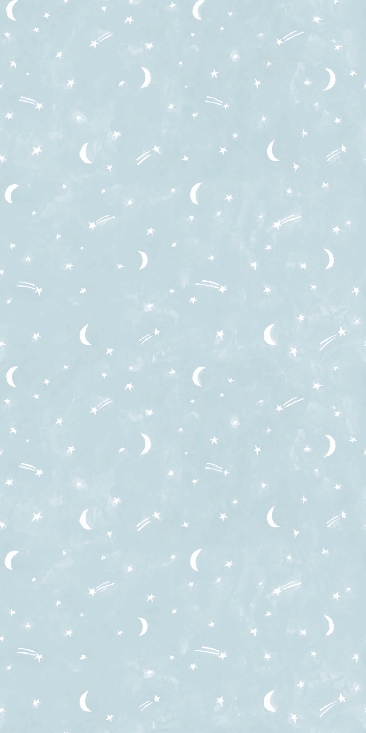 Image of Starry Night in Light Teal Wallpaper