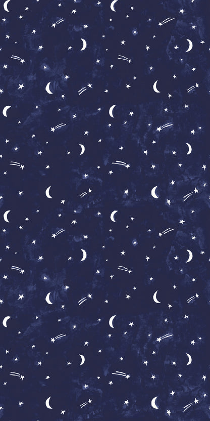 Image of Starry Night in Navy Wallpaper