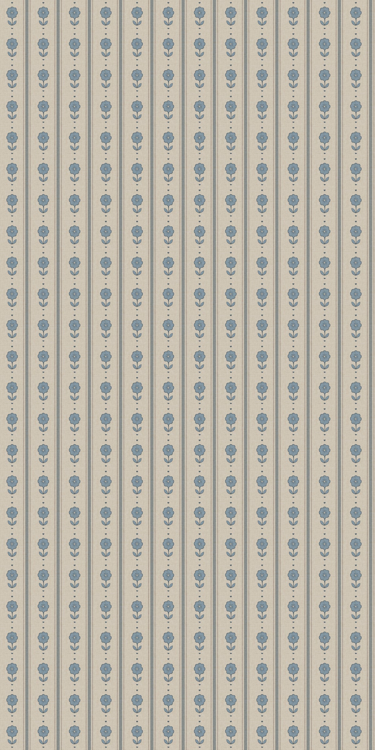 Image of Storybook Stripe in Blue Wallpaper