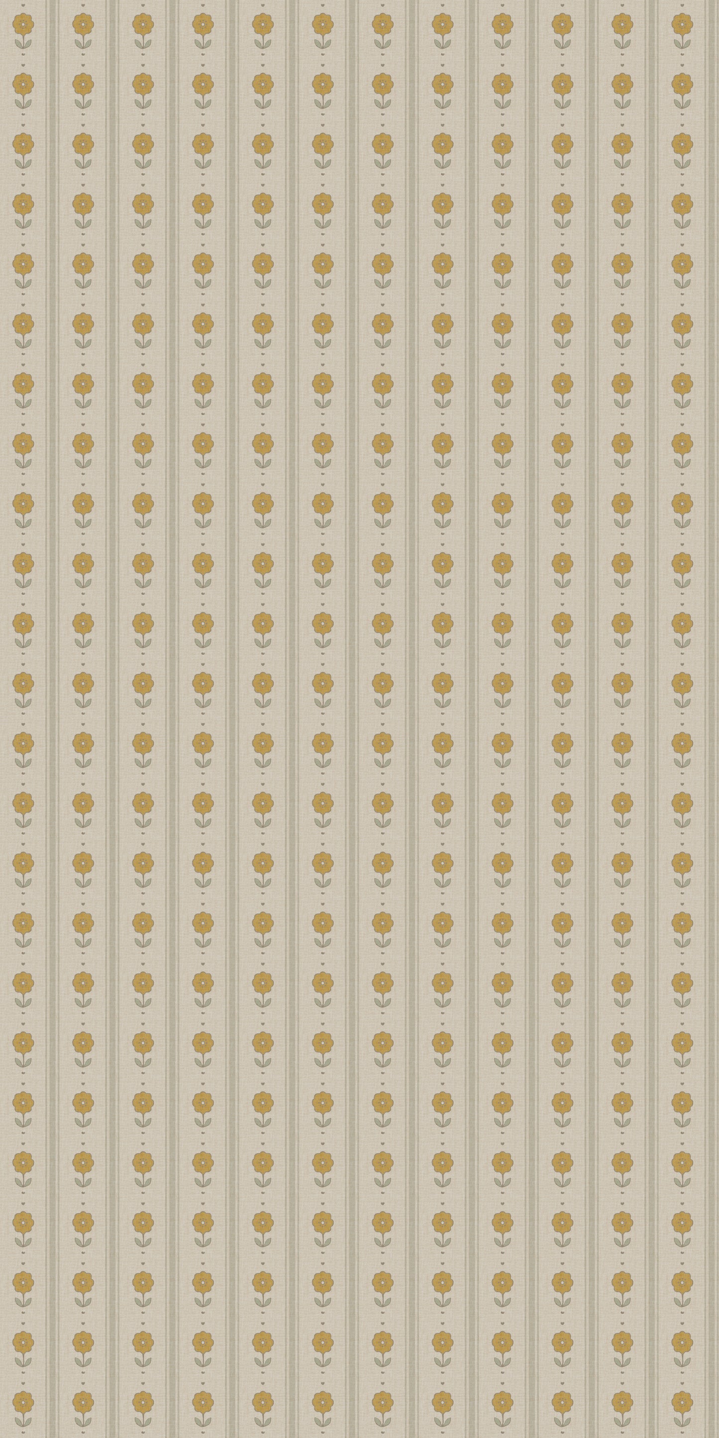 Image of Storybook Stripe in Mustard Wallpaper
