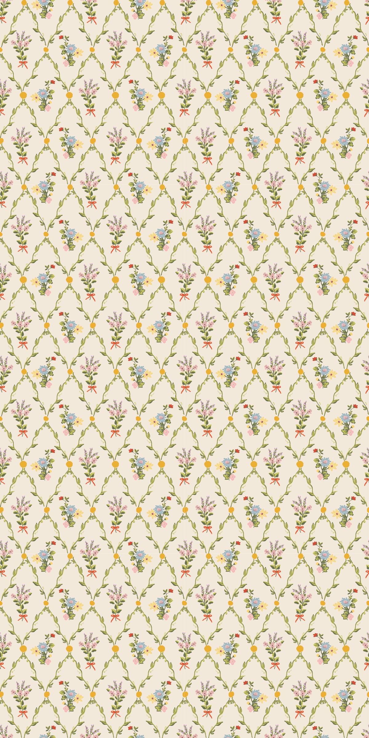 Image of Summer Trellis in Multi wallpaper