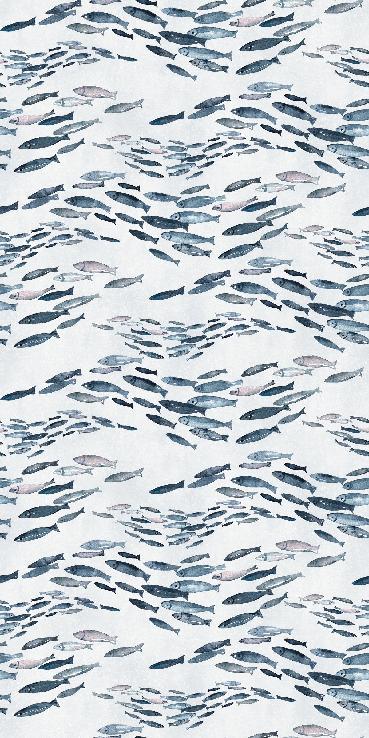 Image of Swimming Upstream in Blue Wallpaper