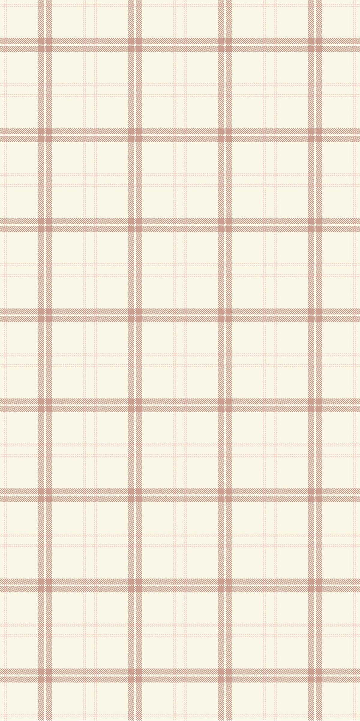 Image of Ticking Plaid in Pink/Cream wallpaper
