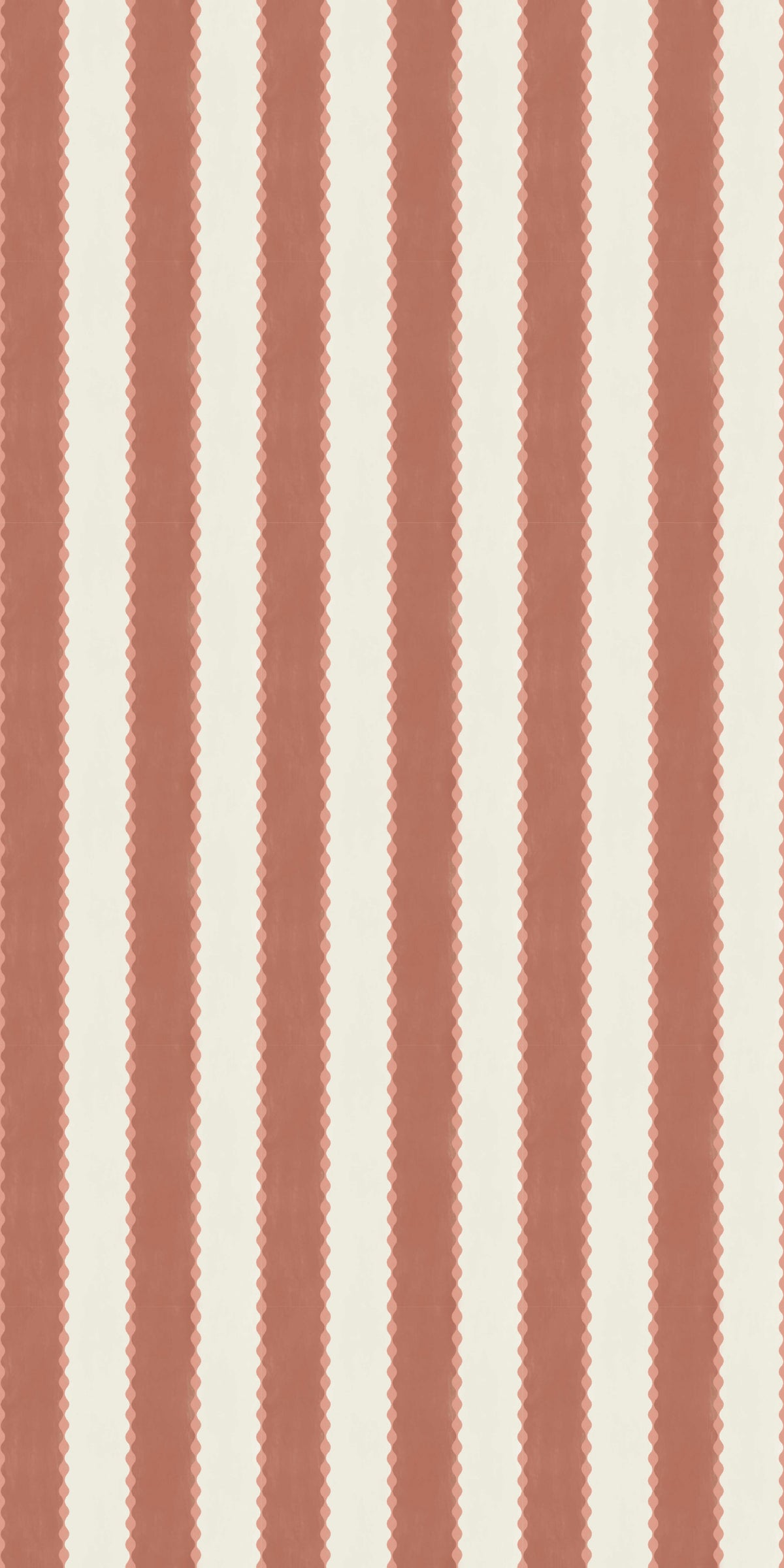 Image of Tide Stripe in Terracotta Wallpaper