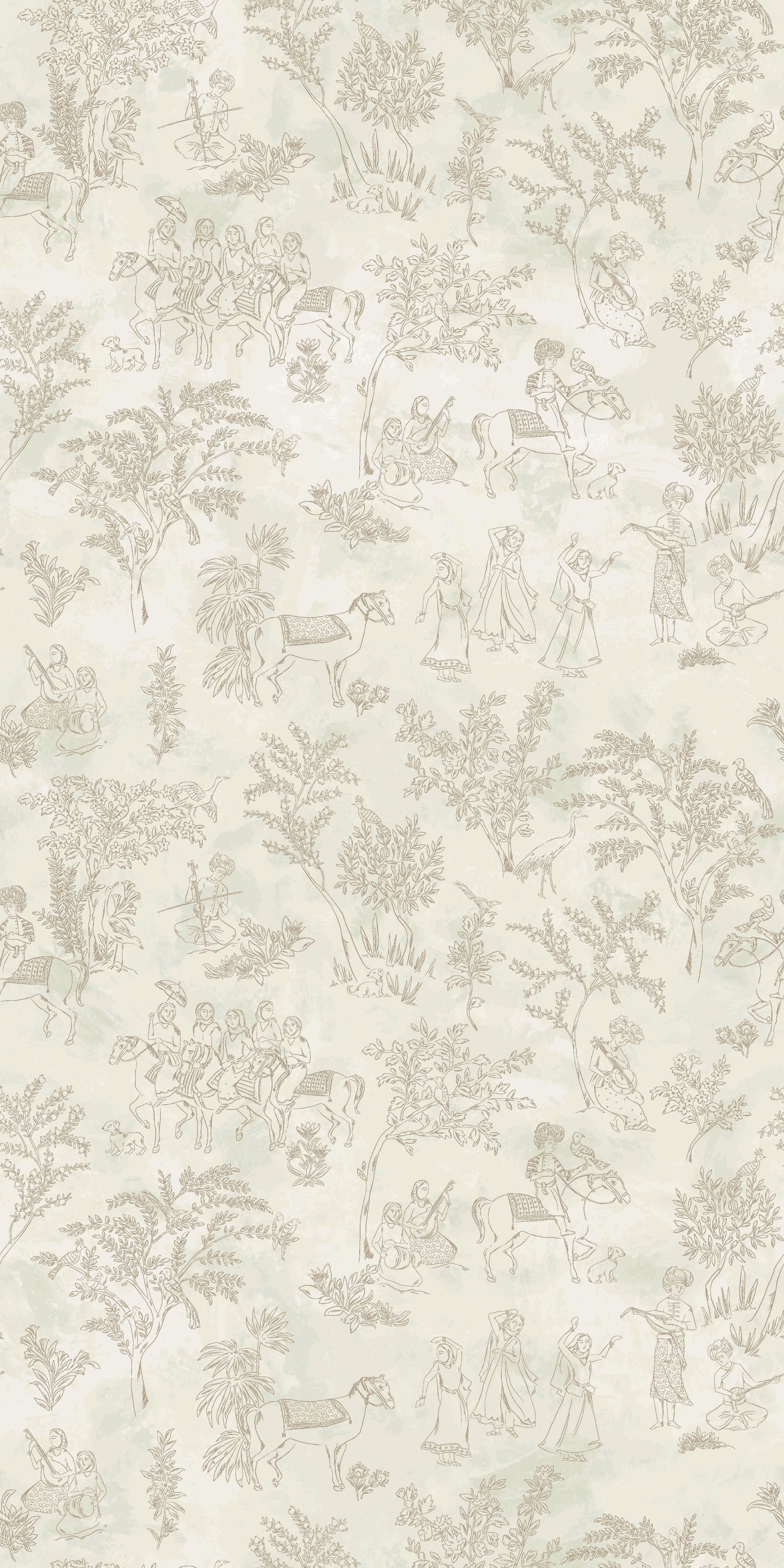 Image of Toile de Joon in Bone Wallpaper