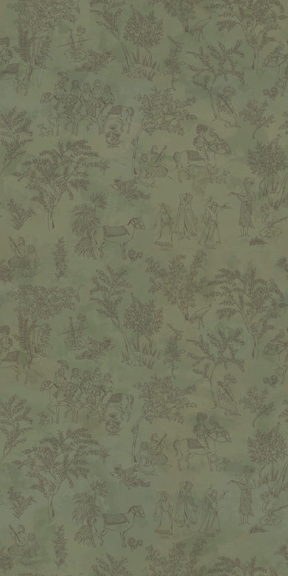 Image of Toile de Joon in Lichen Wallpaper