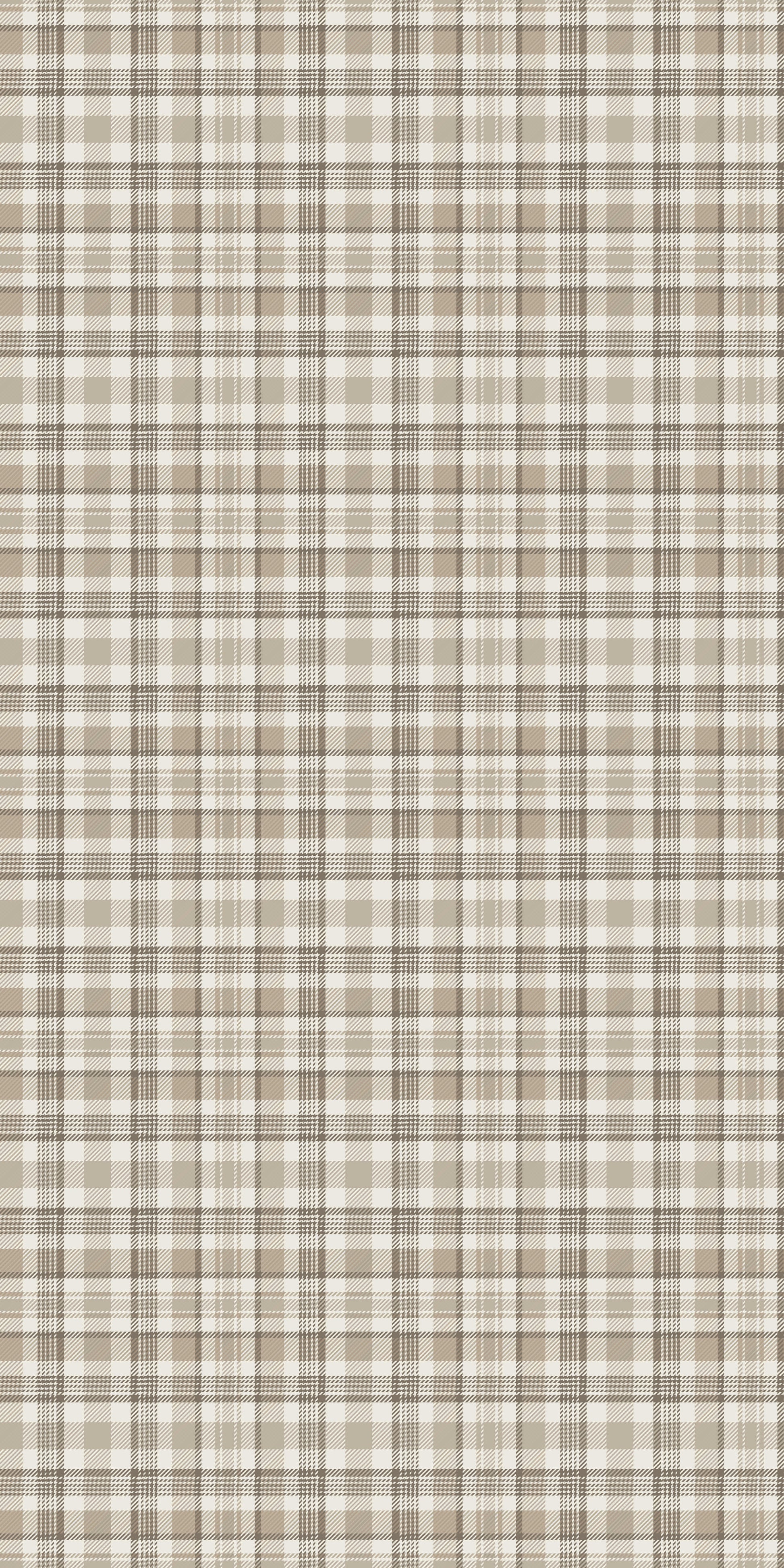 Image of Tonal Plaid in Sand Wallpaper