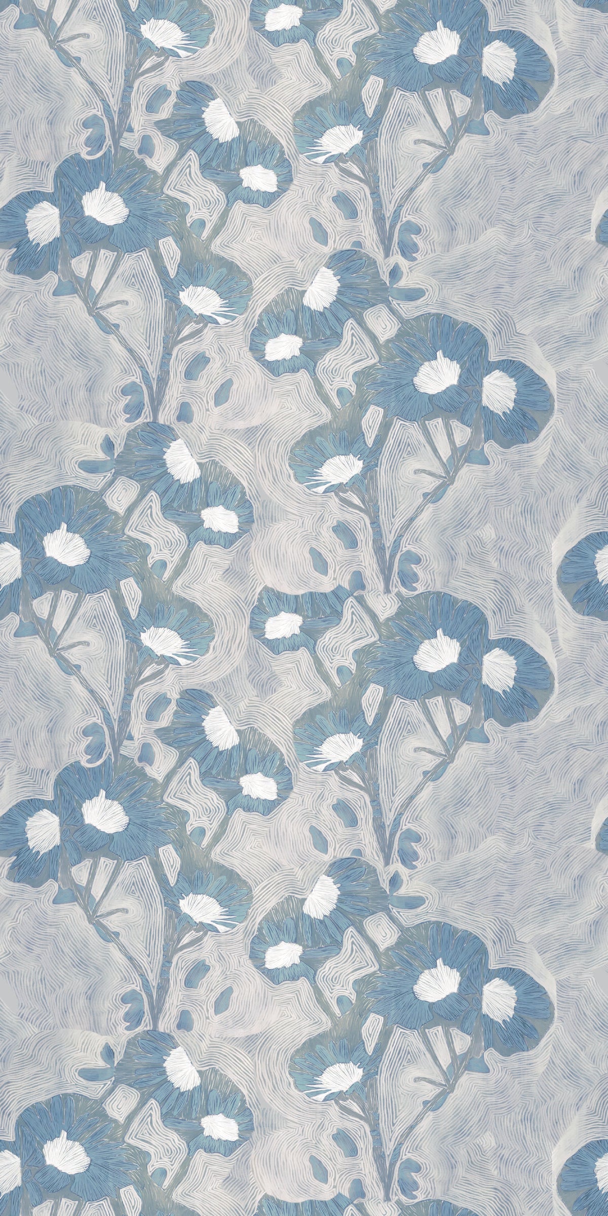 Trellis Wallpaper in Lake