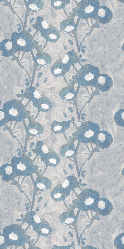 Trellis Wallpaper in Lake