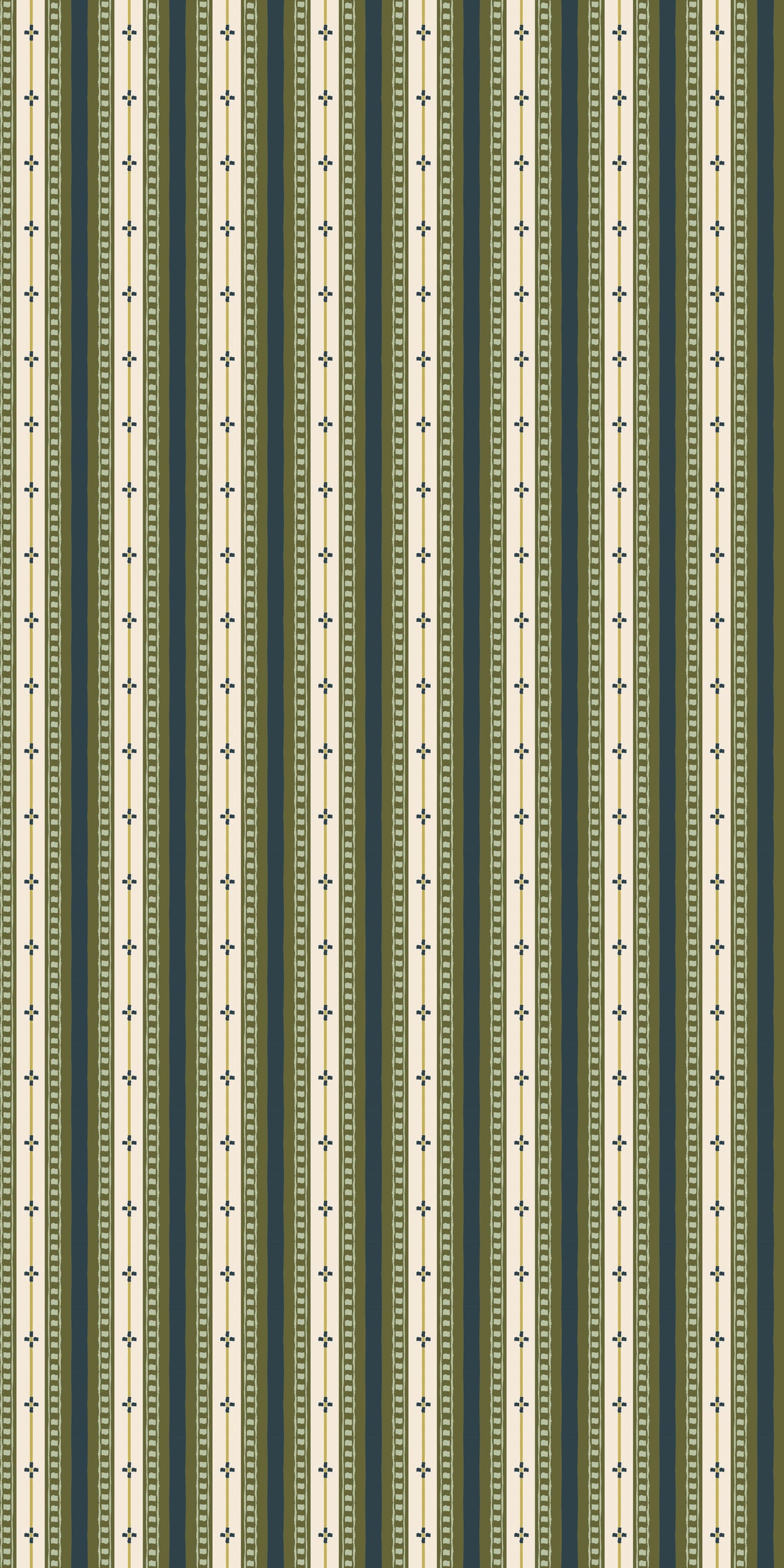 Image of Trio Stripe in Blue/Green Wallpaper