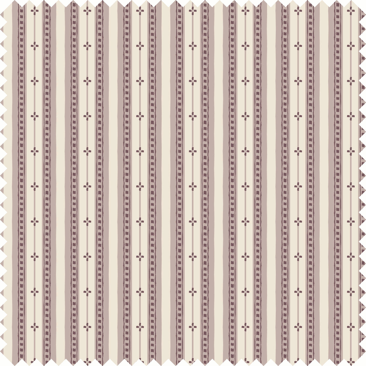 Trio Stripe Fabric in Mauve/Petal