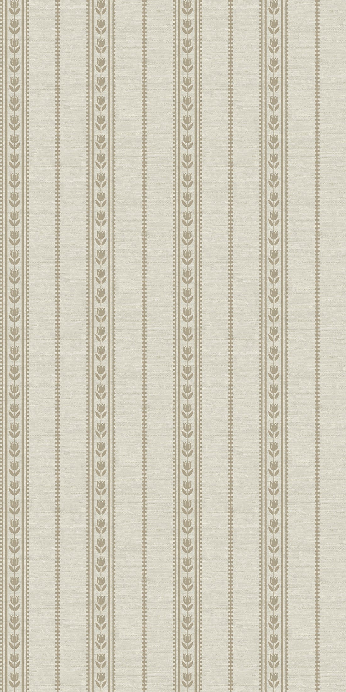 Image of Tulip Ticking Stripe in Tonal/Tan Wallpaper