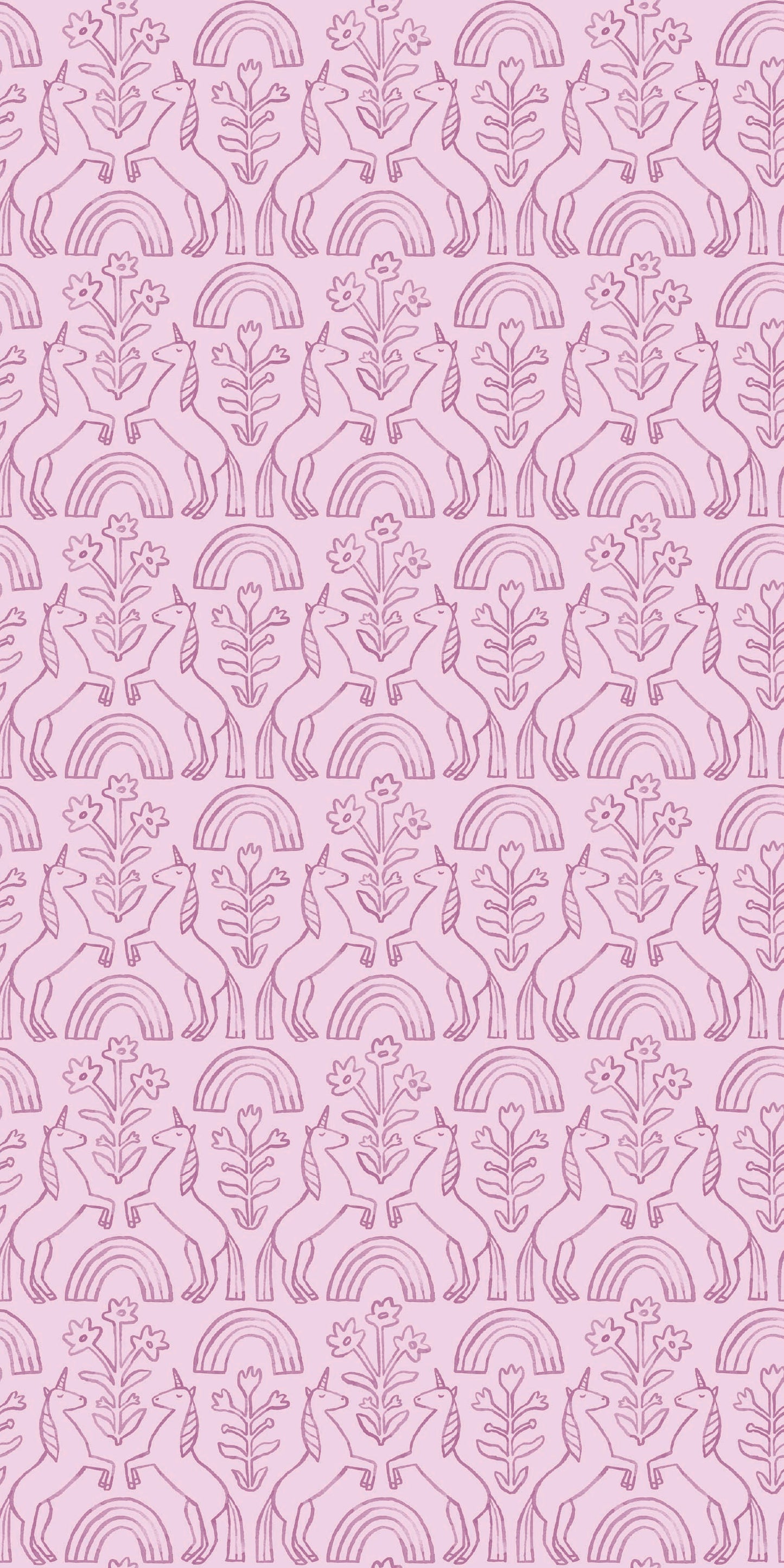 Image of Unicorn in Purple Wallpaper