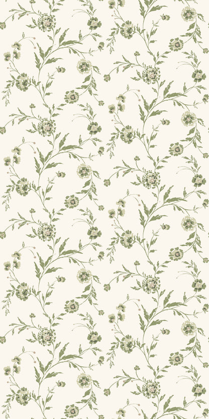 Waverly in Garend Green Wallpaper