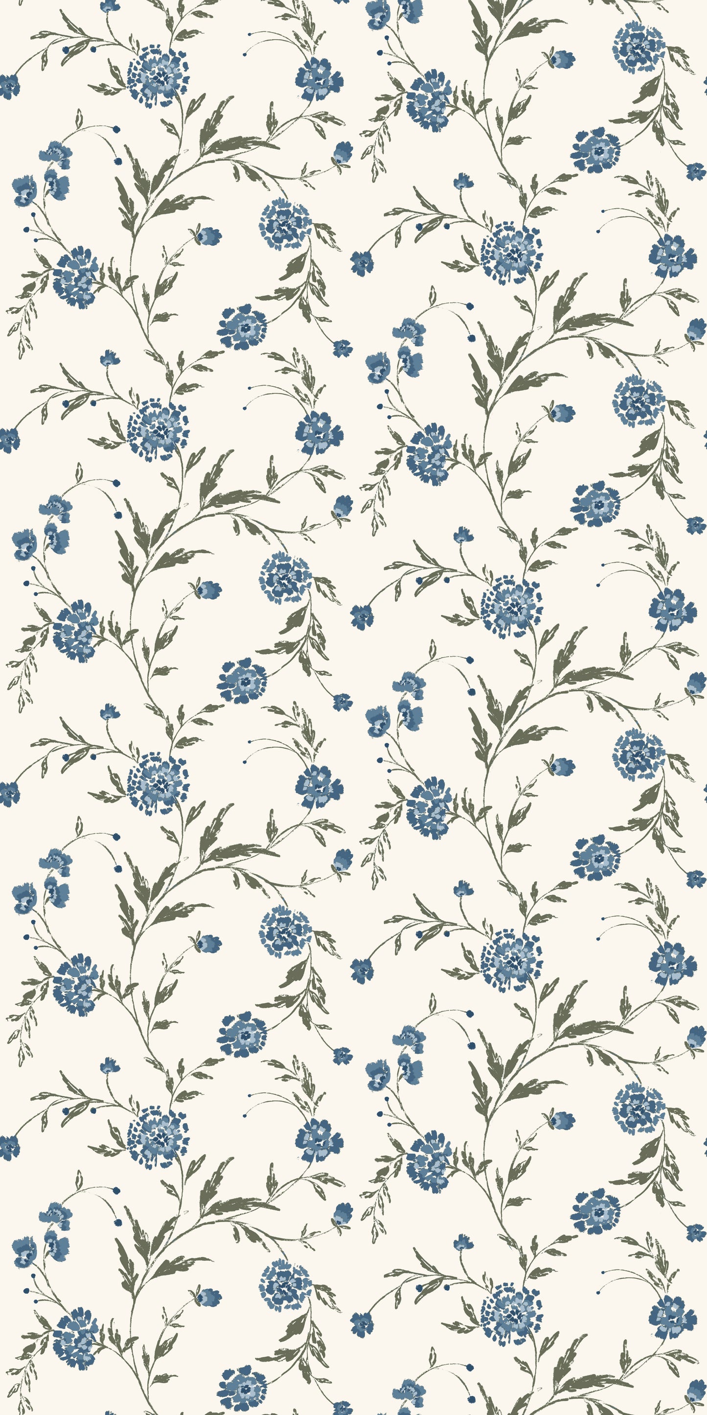 Image of Waverly in Petal Blue Wallpaper