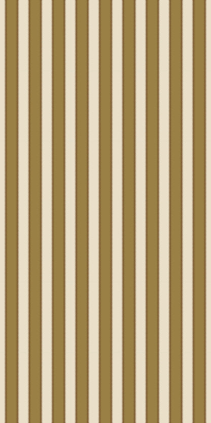 Image of Wilder Stripe in Ochre Wallpaper