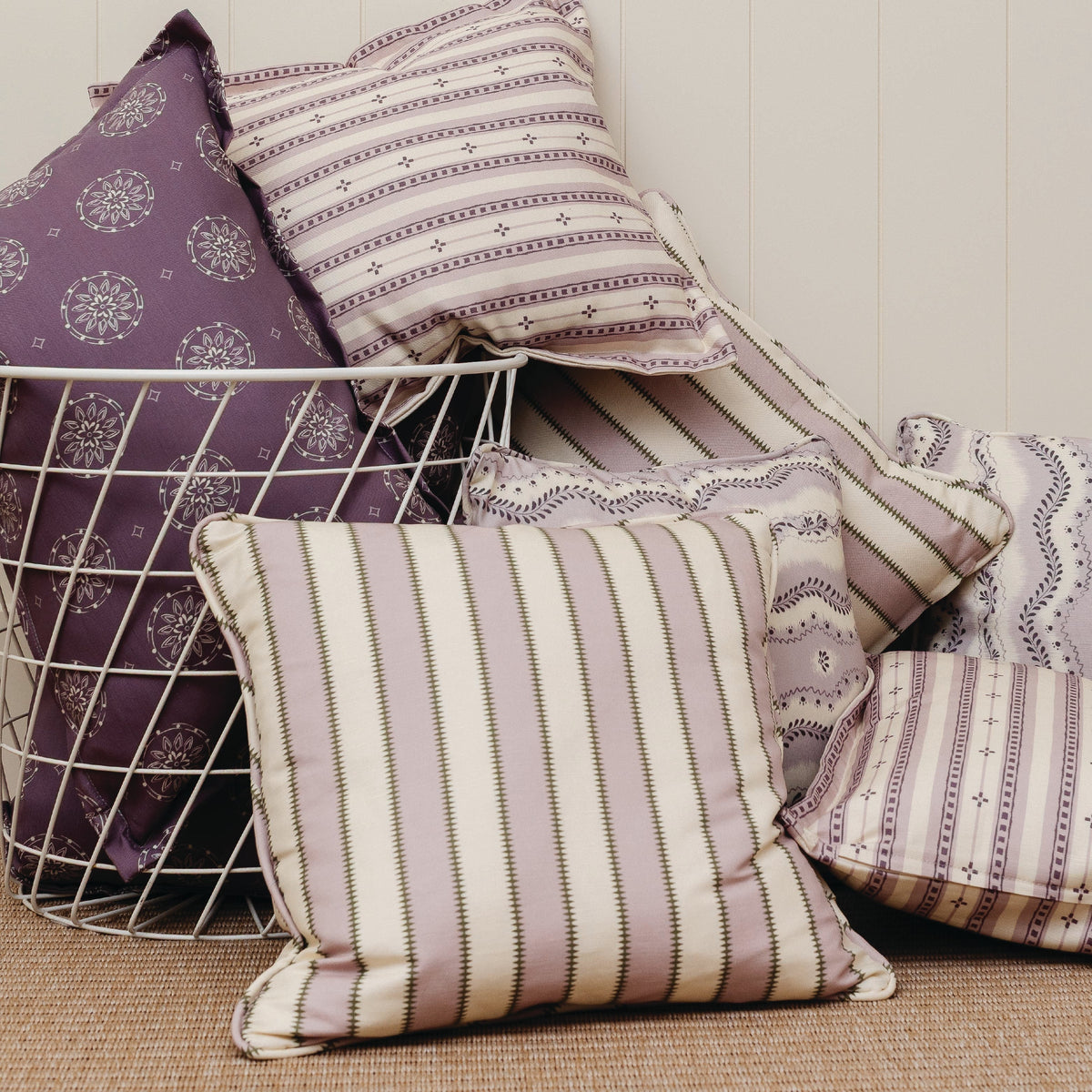 Wilder Stripe Fabric Fav in Mauve/Green